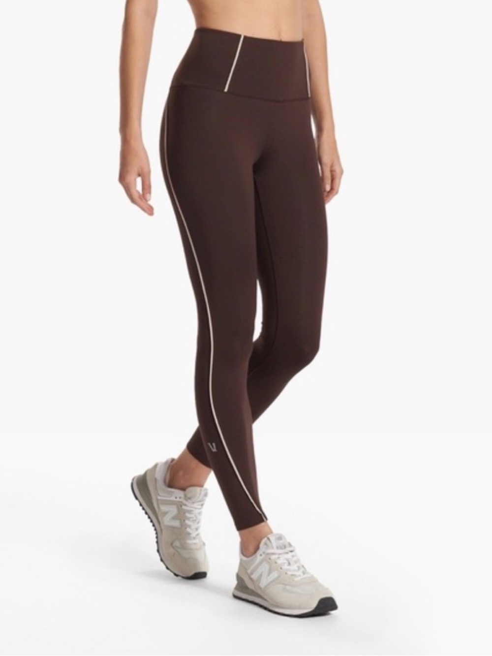 Vuori lunar evolve High-Waist mohogany  Brown Leggings with Side Stripe Medium